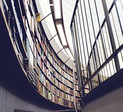 Curved Library Interior
