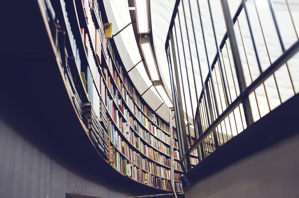 Curved Library Interior