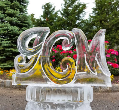 Wedding Initials Ice Design