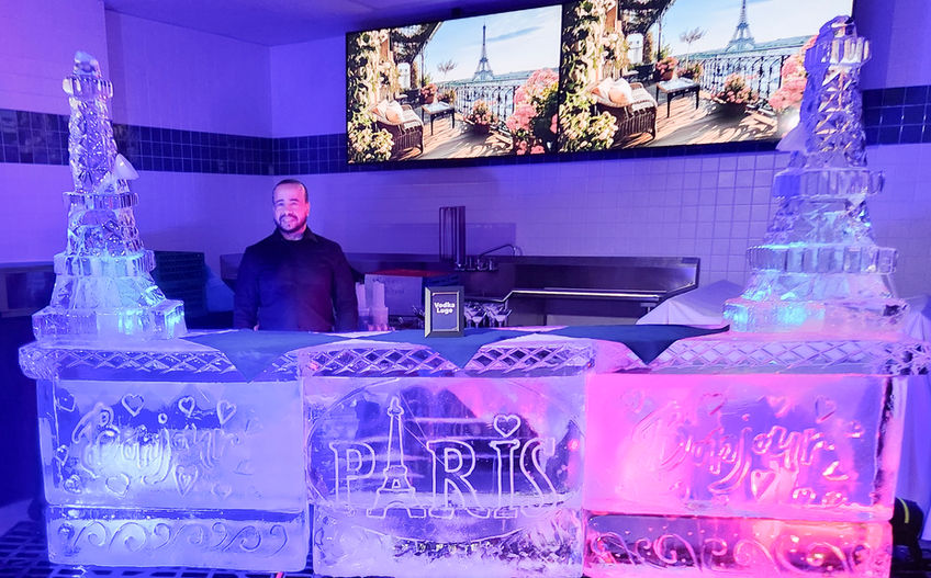 Large Ice Bar with Large Designs