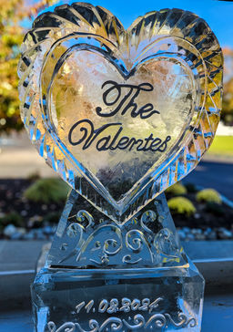 Names with Date Anniversary Ice Sculpture