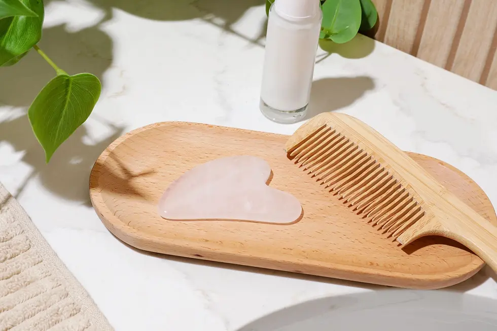 Thumbnail: Rose Quartz Gua Sha Facial Stone