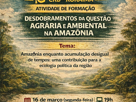Movimentos sociais promoverão aula online sobre Amazônia