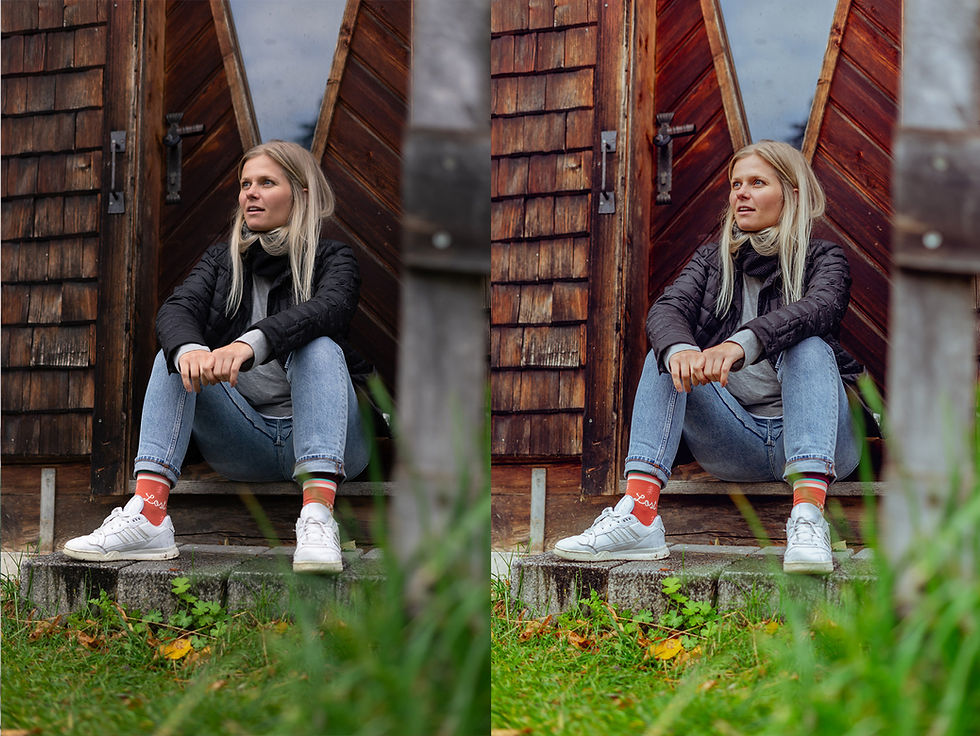 Photo before and after Light & Point Curve adjustments