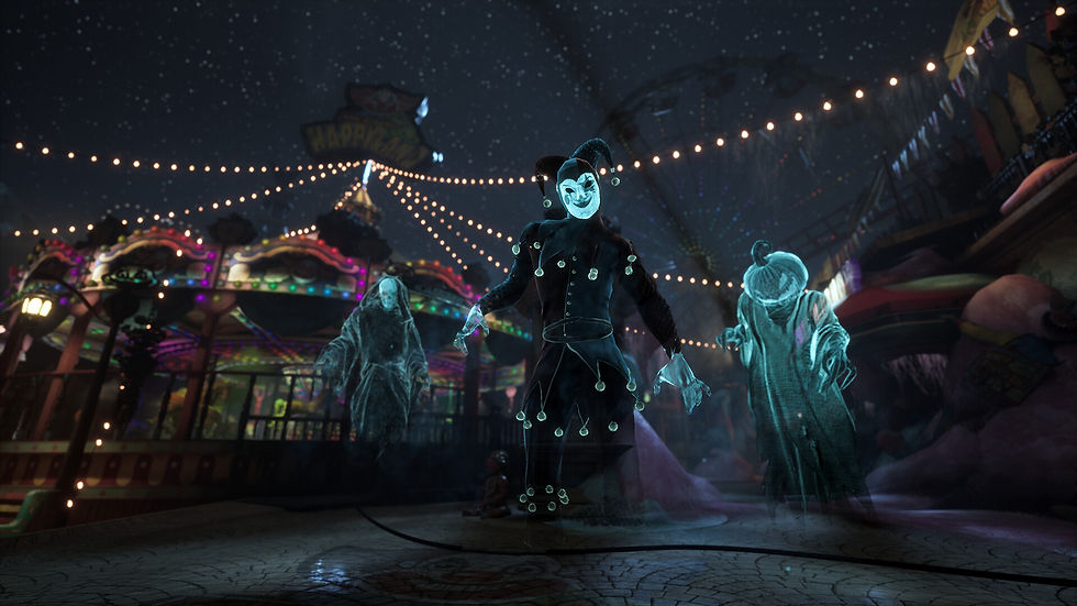The ghosts have fun.