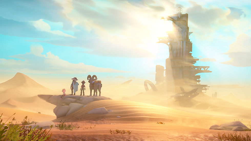 The vast desert accompanies your adventure.