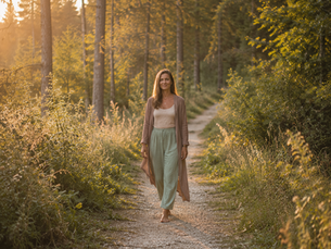 Naturspaziergang im goldenen Licht – Selbstwert aufbauen und emotionale Stabilität stärken