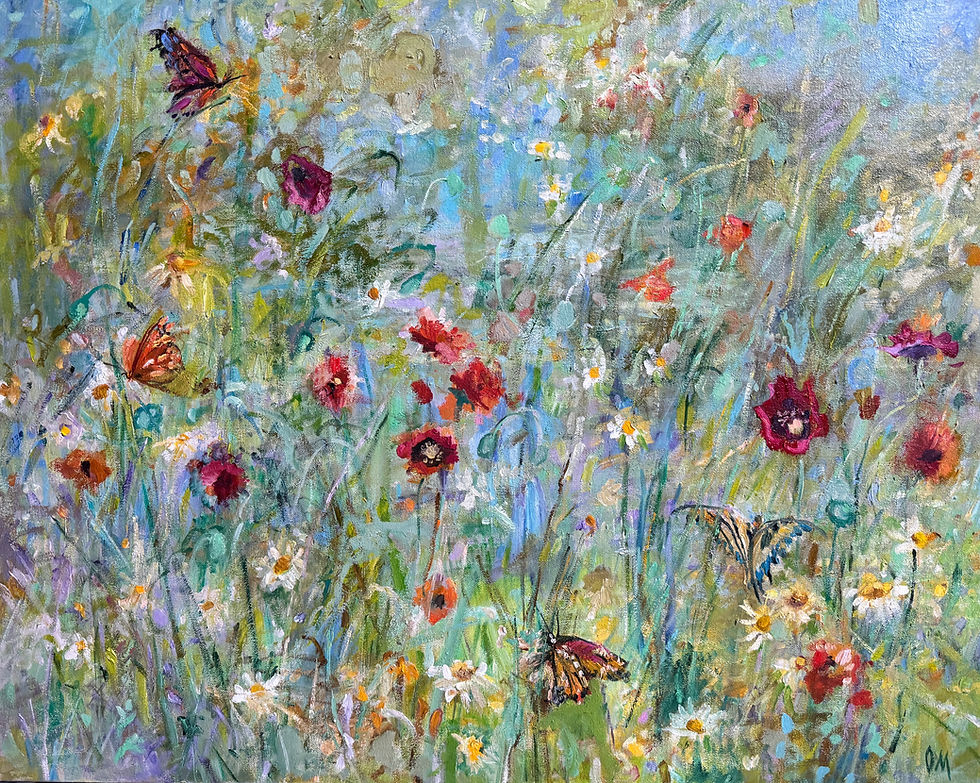 Michelson, O, Field of Flowers, Oil, 24h x 30w in. $750