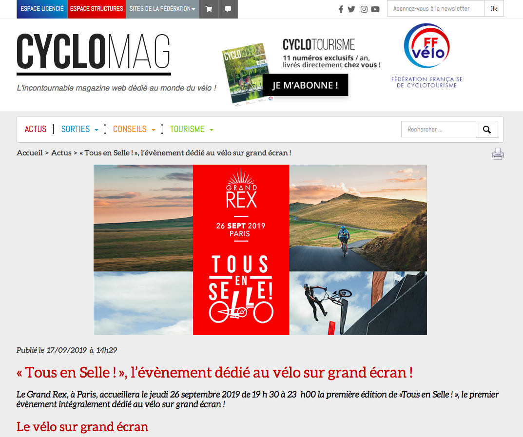 CYCLOMAG - Septembre 2019