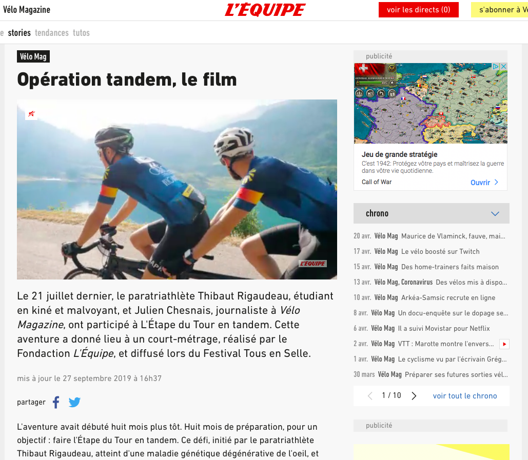 L'ÉQUIPE - Septembre 2019