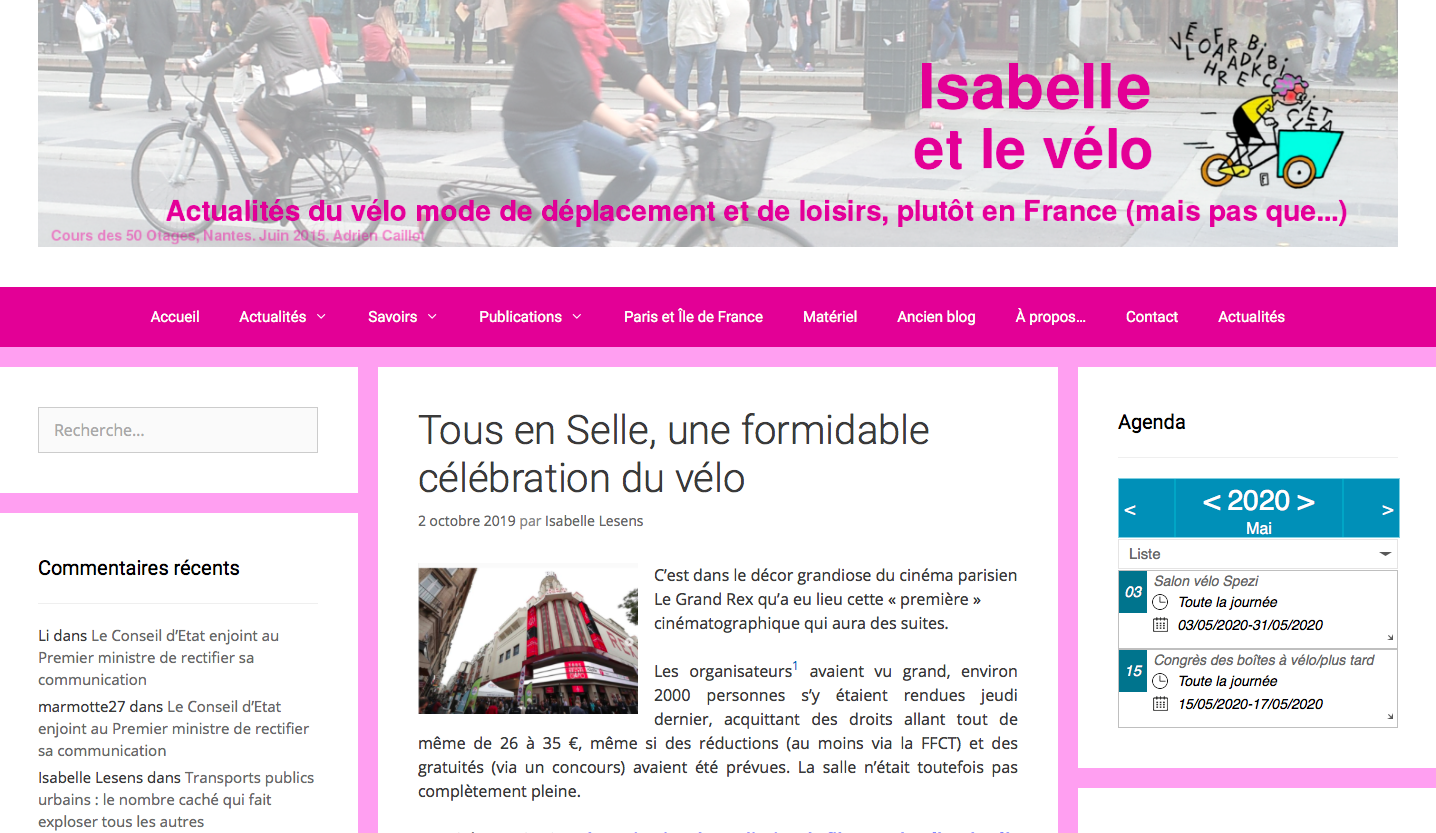 Isabelle et le vélo - Octobre 2019