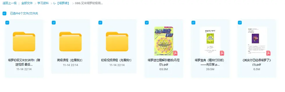 縮圖：艾米老师-塔罗牌初级+高级课程（教学视频+PPT课件+电子书）