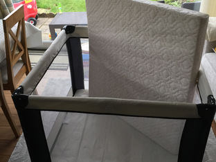 Safe Zapp And Nap Travel Cot Playpen (Black/Grey) 101 x 101cm With Mattress