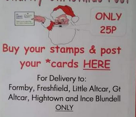 Post your christmas cards for just 25p with The 4th Formby Holy Trinity Scout Group