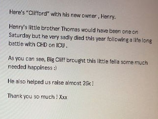 Tesco Formby raises funds for charity over Halloween with huge help from "Clifford"