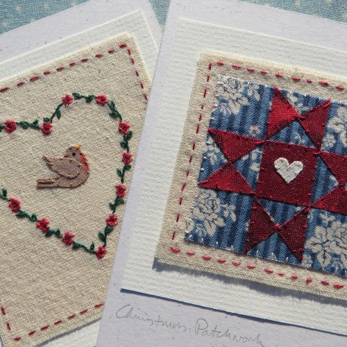 Thumbnail: Christmas Patchwork & Robin Wreath