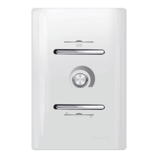 CONTROLE VENTILADOR BIVOLT - 2 TECLAS E DIMER BRANCO COM CROMADO