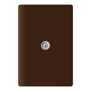 Conector De Antena 4x2 Novara Marrom Fosco com Cromado