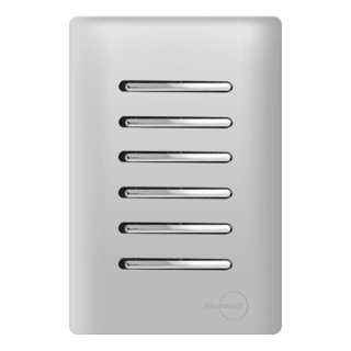 Interruptor 6 Teclas Simples Prata com Cromado Novara