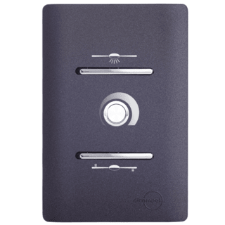 CONTROLE VENTILADOR BIVOLT - 2 TECLAS E DIMER PRETO GRAFITE CROMADO