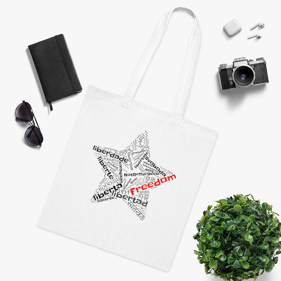 Thumbnail: Star 100 words for Freedom - Cotton Tote bag