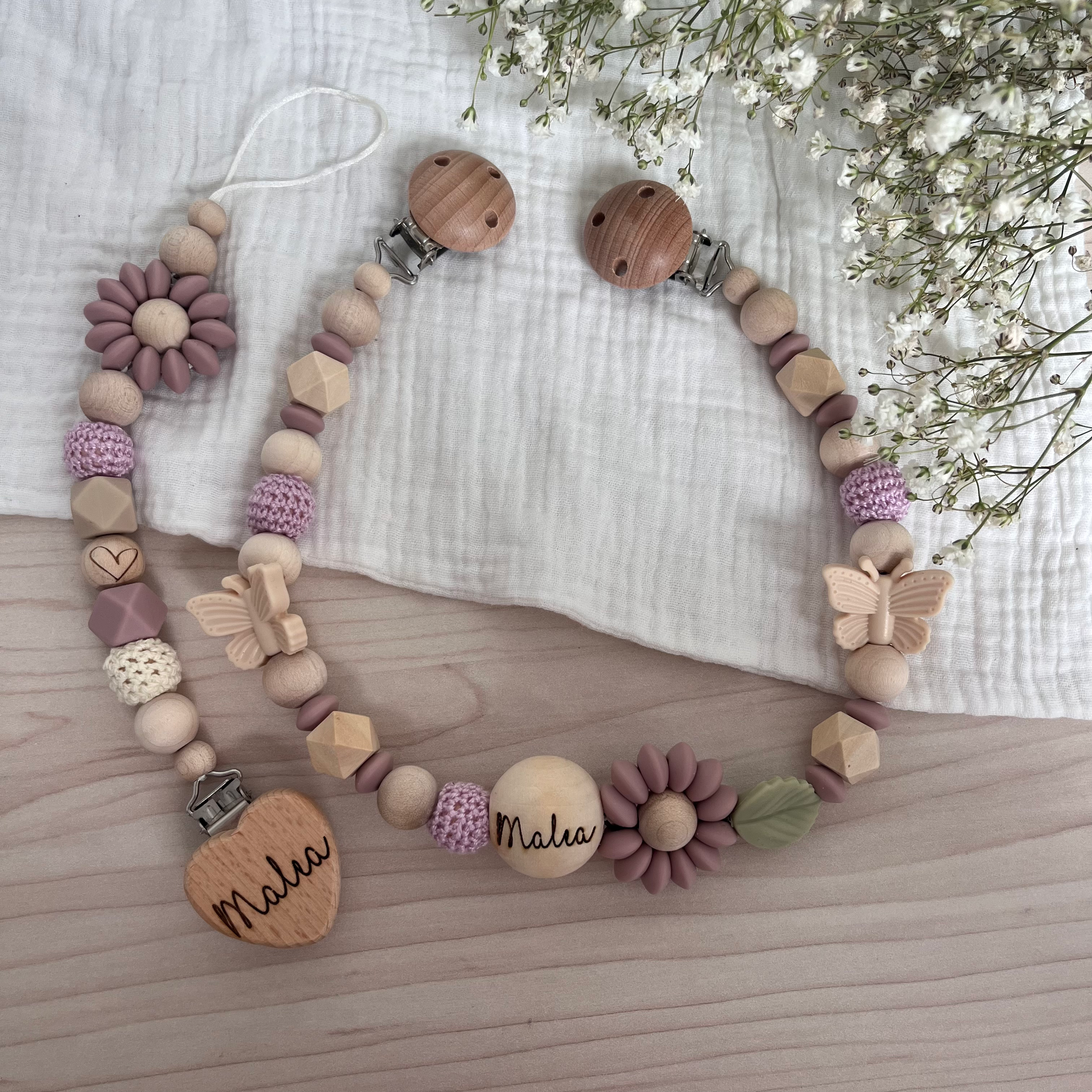 Schnullerkette & Kinderwagenkette Set - "Lynova"