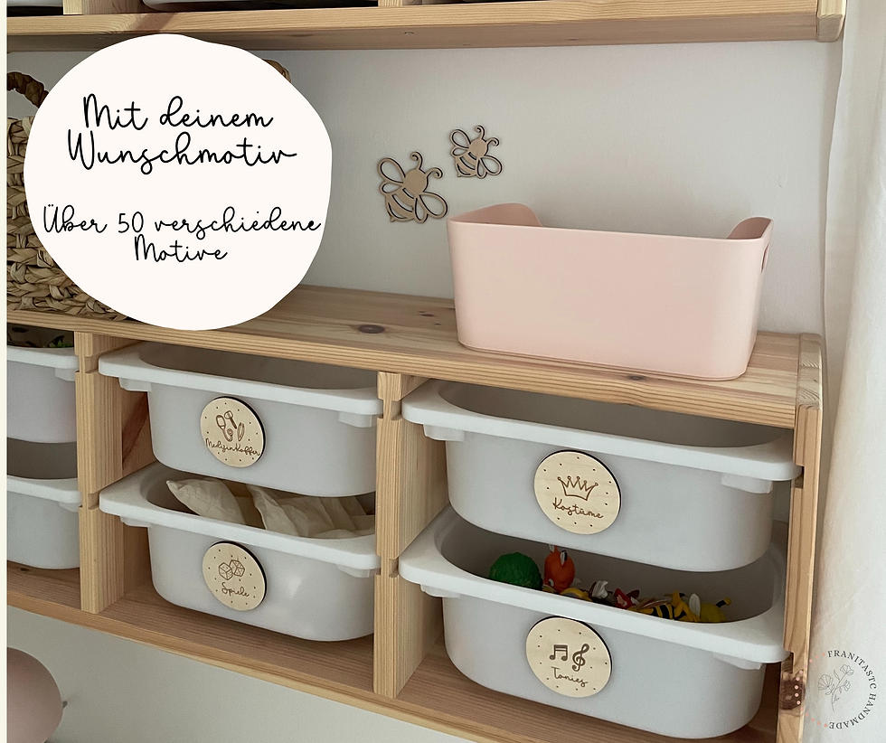 Trofast Kinderzimmer - Schildchen mit Pünktchen