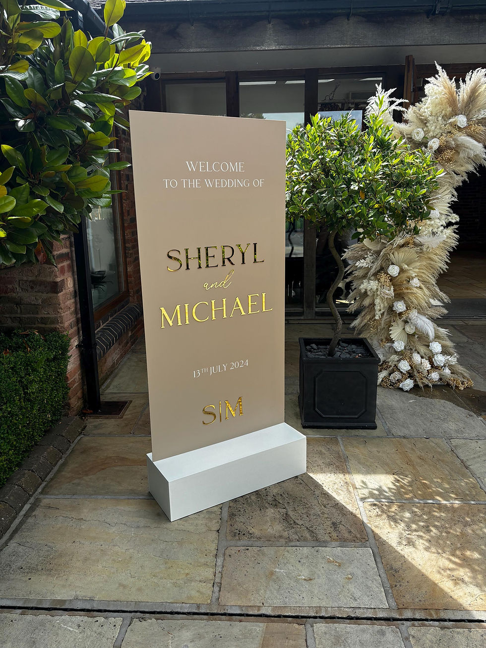 Thumbnail: Luxury Acrylic Wedding Welcome Sign with 3D Names