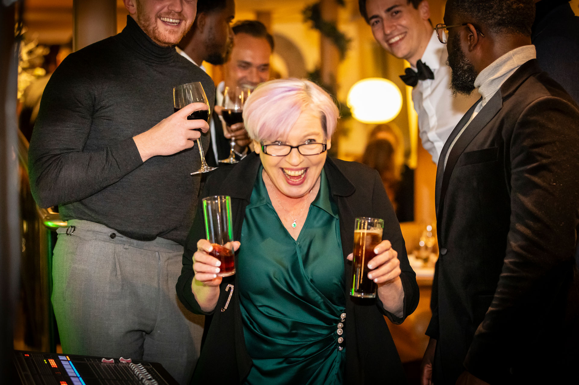 woman carrying drinks