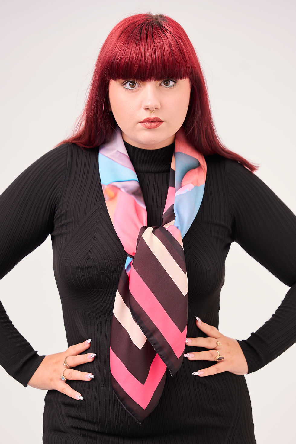 Thumbnail: Foulard carré - Color block