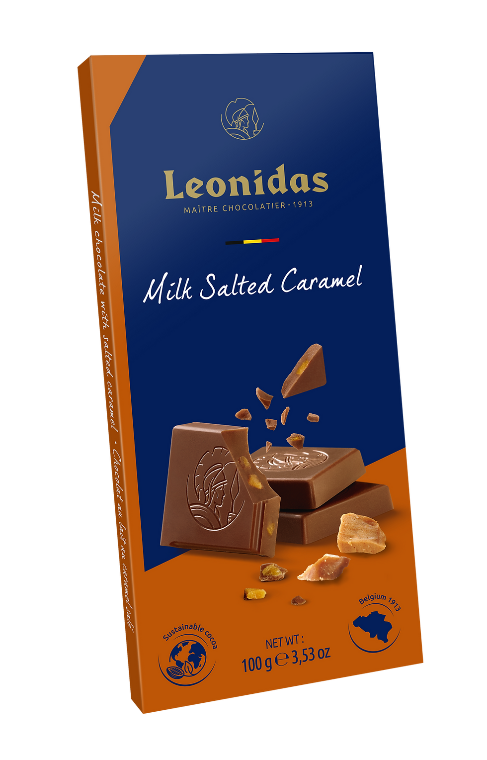 Tablette chocolat au lait au caramel salé