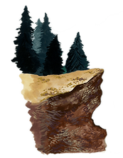 Adventure left outcrop and tree