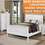 Thumbnail: IN STOCK NEW_4PCS SLEIGHT WHITE QUEEN BED, DRESSER, MIRROR, NIGHTSTAND.
