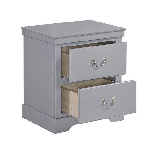 IN STOCK NEW_GRAY NIGHTSTAND ONLY IFURNITURE WAREHOUSE
