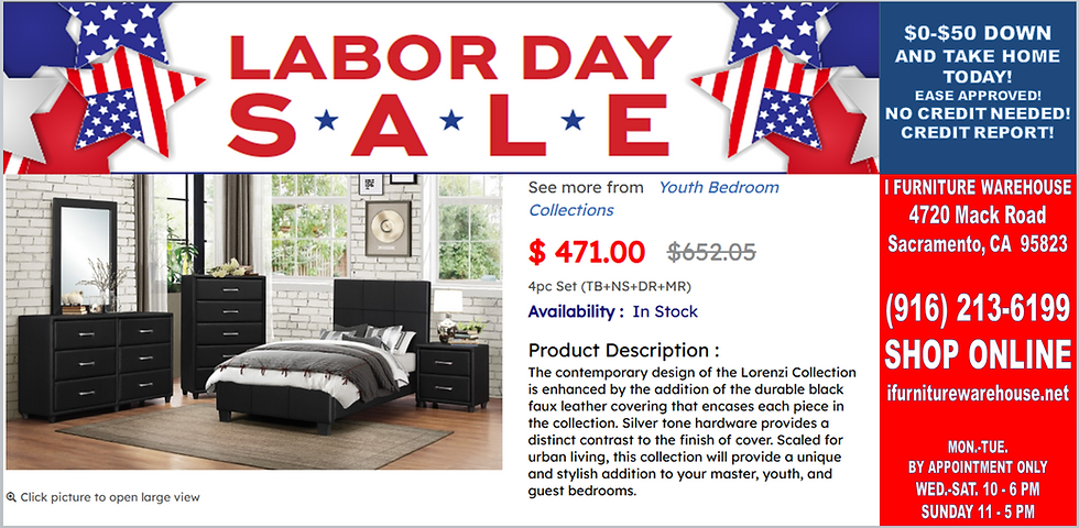 LABOR DAY SALE BLACK TWIN BED, DRESSER, MIRROR, NIGHTSTAND. (TWIN MATTRESS $100)