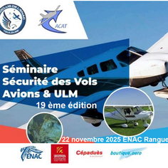 Save the date : Sécurité des vols - samedi 11 octobre 2025 / samedi 22 novembre 2025