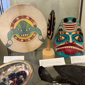 Native American artifacts at the Alaskan Native Heritage Center