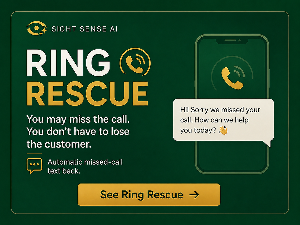 Ring Rescue, text back missed calls