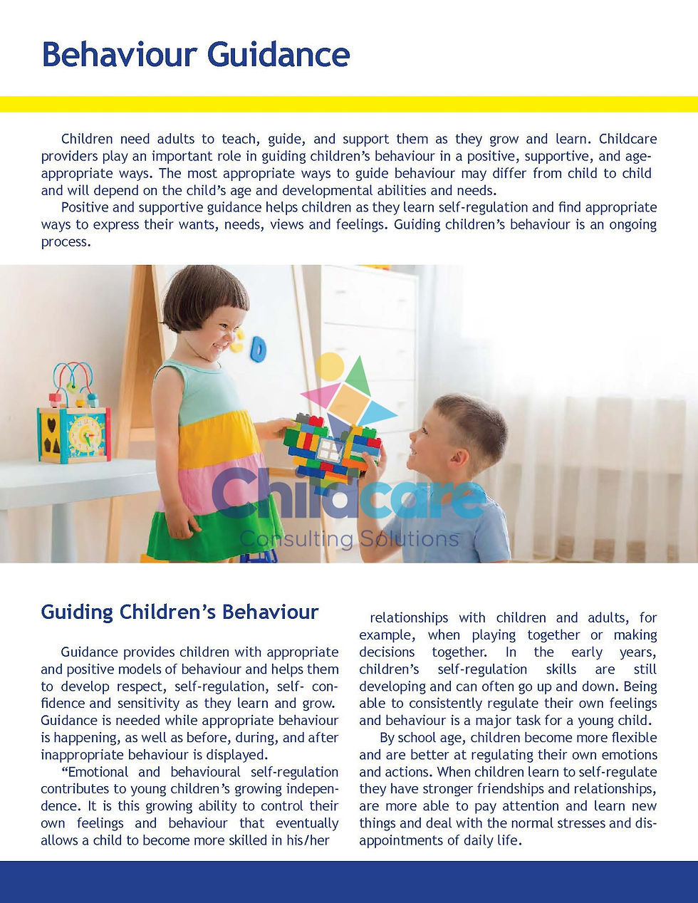 Thumbnail: Childcare Behaviour Guidance Policy