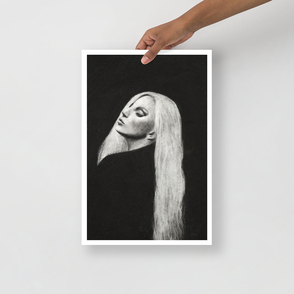 Thumbnail: Gaga - Charcoal on Paper Print 
