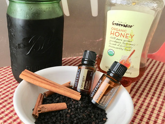 Immune-Boosting Elderberry Syrup with Essential Oils