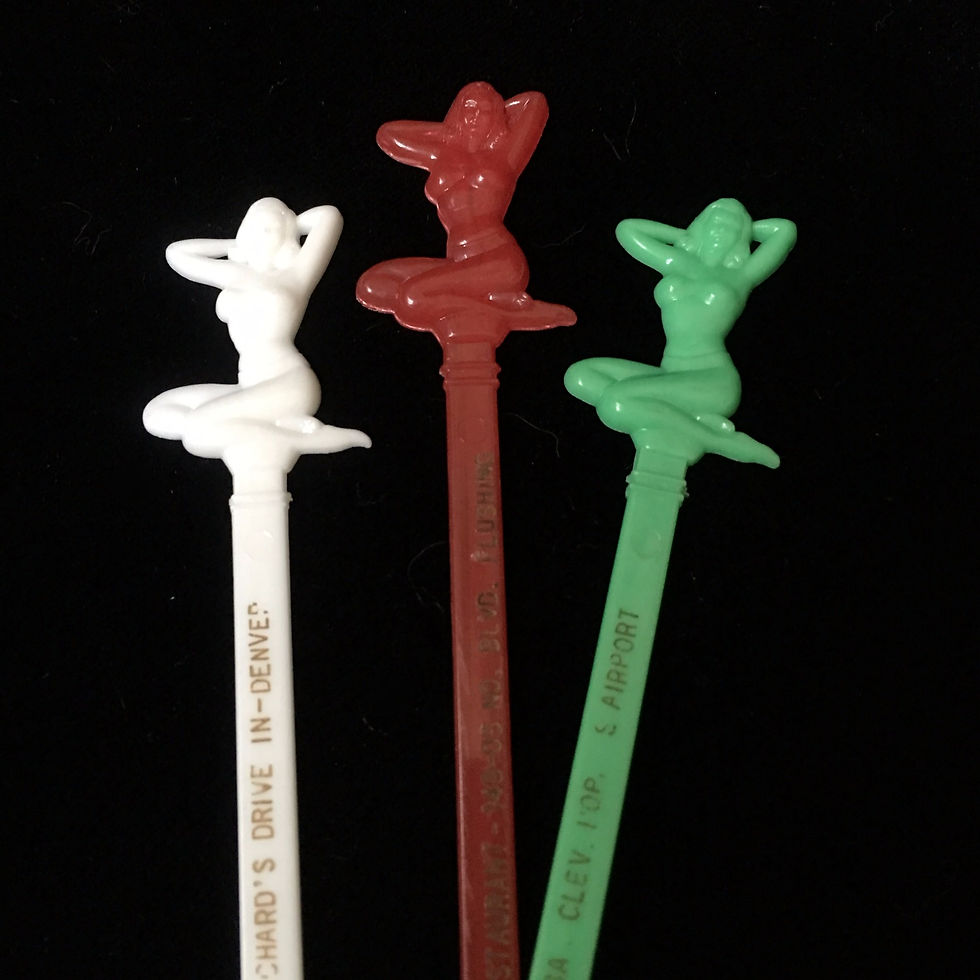 Vintage Pin-up Girl Swizzle Sticks
