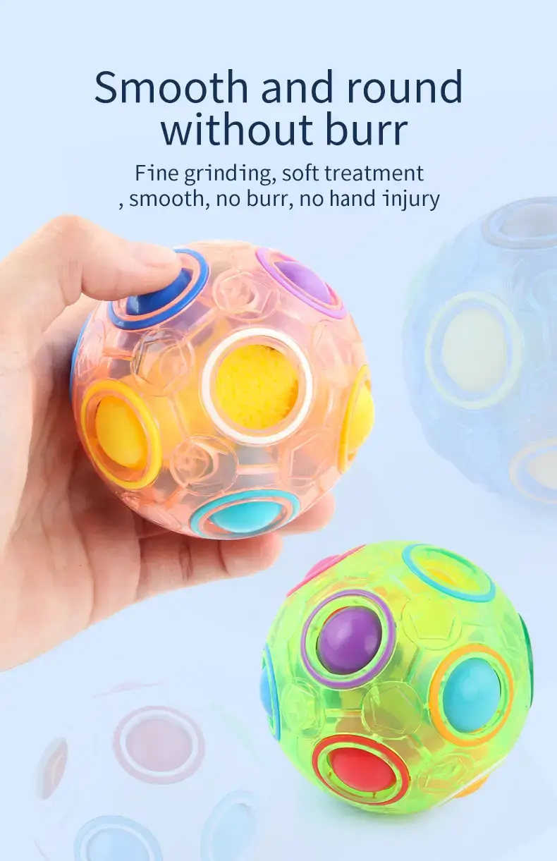 Thumbnail: Magic Rainbow Puzzle Ball, Speed Cube Ball Fun Stress Reliever Magic Ball ORANGE