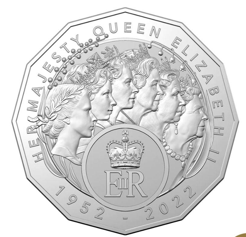 Thumbnail: 2023 50c Elizabeth Regina - HM Queen Elizabeth II Commemoration Carded Coin