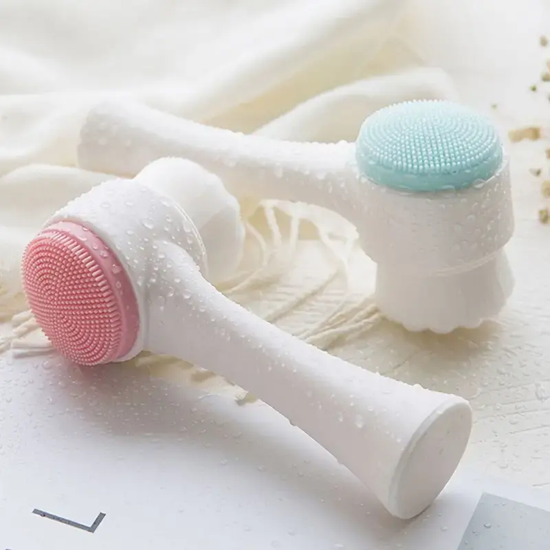 Thumbnail: 3D Double-sided Face Wash Brush Soft Hair Silicone Face Wash Machine Household M