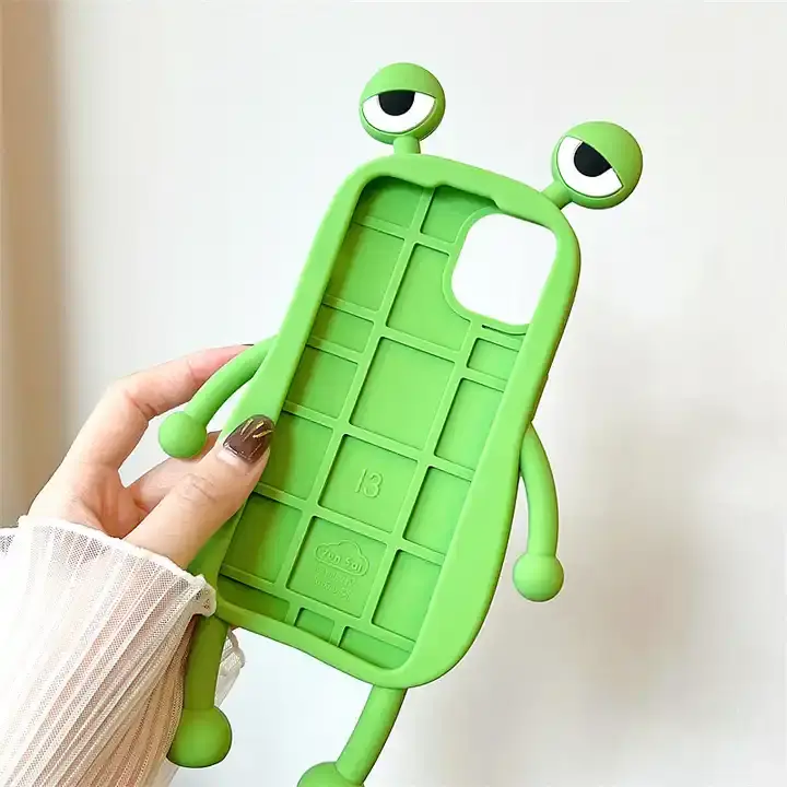 Thumbnail: Frog Phone Case Soft Silicone Phone Case For Iphone 15 14 13 Pro Max Iphone Shoc