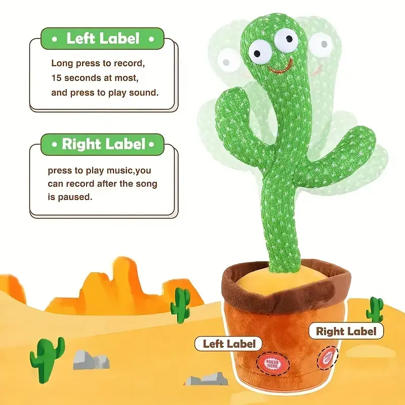 Thumbnail: Twisting Dancing Cactus, Singing And Talking Toy For Kids