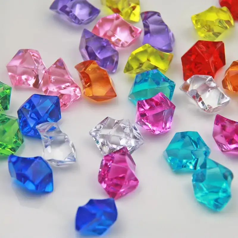 Thumbnail: 100pcs Vase Filling, Fake Ice Blocks, Mixed Colors, Fake Gemstones, Wedding Deco