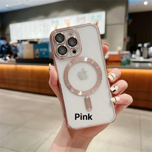 Thumbnail: Luxury Plating For Magsafe Case For Iphone 15 14 13 Pro Max Wireless Charging Ma