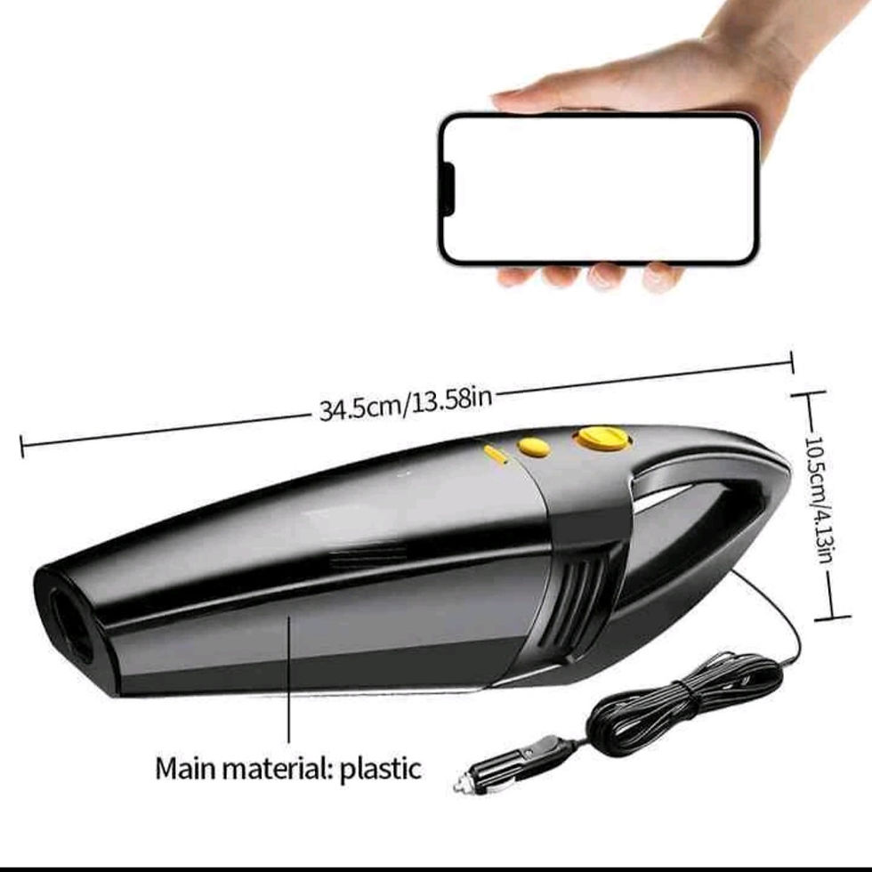 Thumbnail: Portable Rechargeable Car Vacuum Blower High Power ABS Mini Vacuum Cleaner Pump 